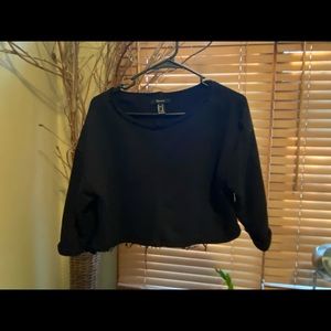 Frayed forever 21 cropped sweatshirt